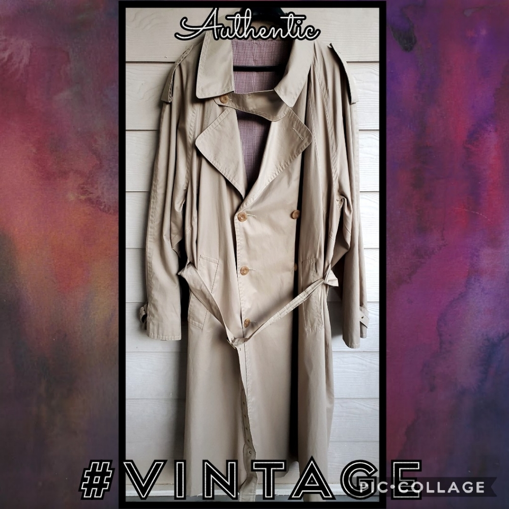 Vintage Finnish-made Late Soviet Era "Classic Man" Beige Khaki Trench Coat